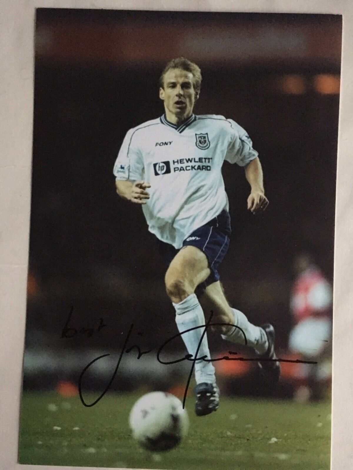 jurgen klinsmann Legend tottenham hotspur signed 12x8 Photo Poster painting