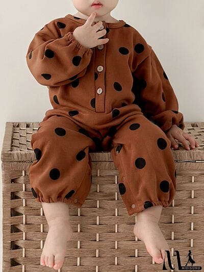 MidiSono - Printed Button Up Dropped Shoulder Jumpsuit