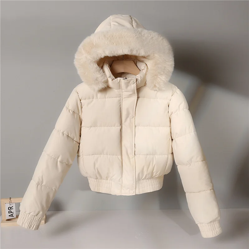 Woherb 2024 New Down Cotton Clothes Women Winter Short Thickened Cotton-Padded Clothes Korean Version Loose Small Cotton-Padded Jacket Tide-Outfit Ideas