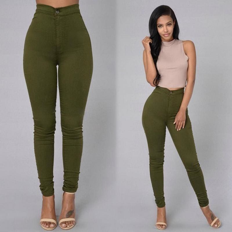 Female Trousers High Waist Stretch Slim Pencil Trousers Women Clothing Pants Sexy Ladies Plus Size Skinny Pants S-3XL