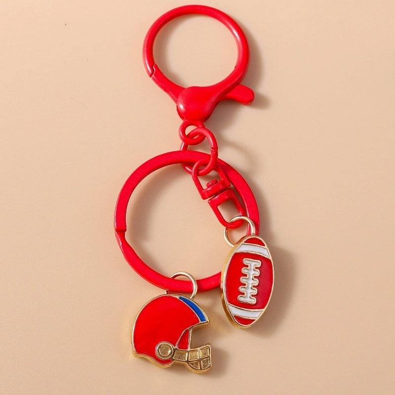 Casual Cute Hip-Hop Helmet Rugby Alloy Keychain