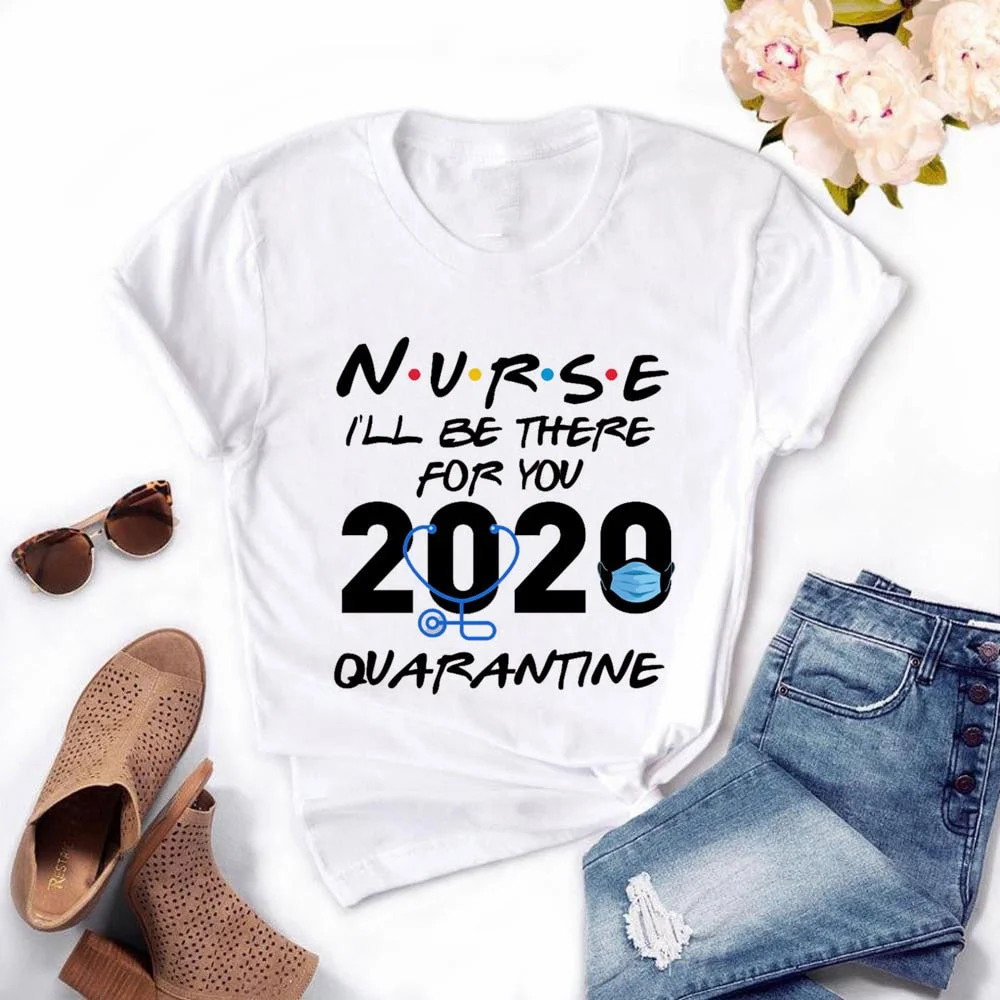 Women's Nurse is Hero Print T-shirts Girl Summer 90s Ullzang Harajuku Ture Nurse Queen Cropped Funny T Shirt ,Drop Ship