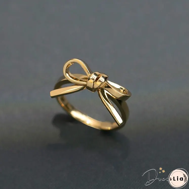 Bow Ring Personalized Three Dimensional Fashion
