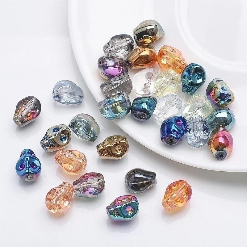 30 Pieces Per Pack 8 * 10mm 1mm Glass Glass Skull Jewelry Accessories