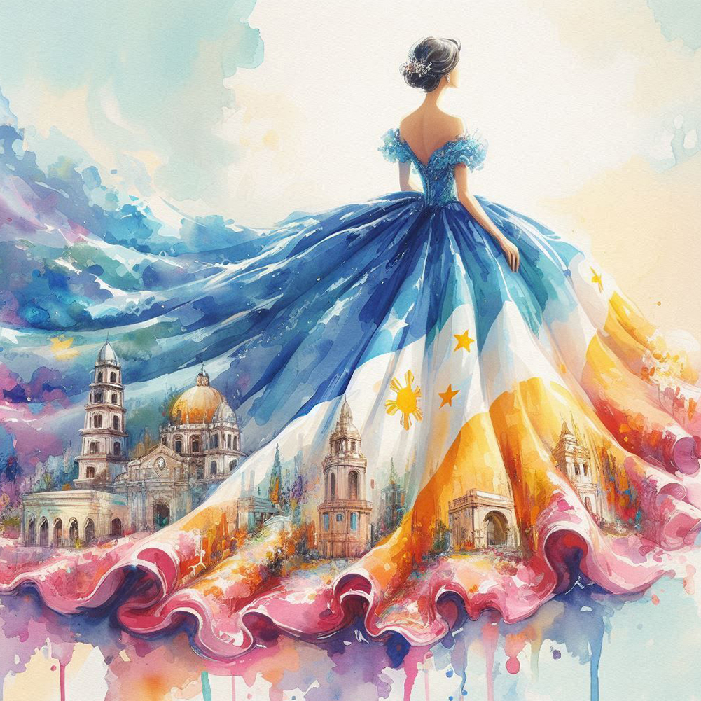 Skirt 30*30cm(canvas) full round drill diamond painting