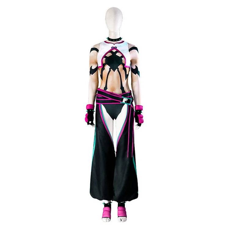 Game Street Fighter Juri Cosplay Costume Outfits Halloween Carnival Suit