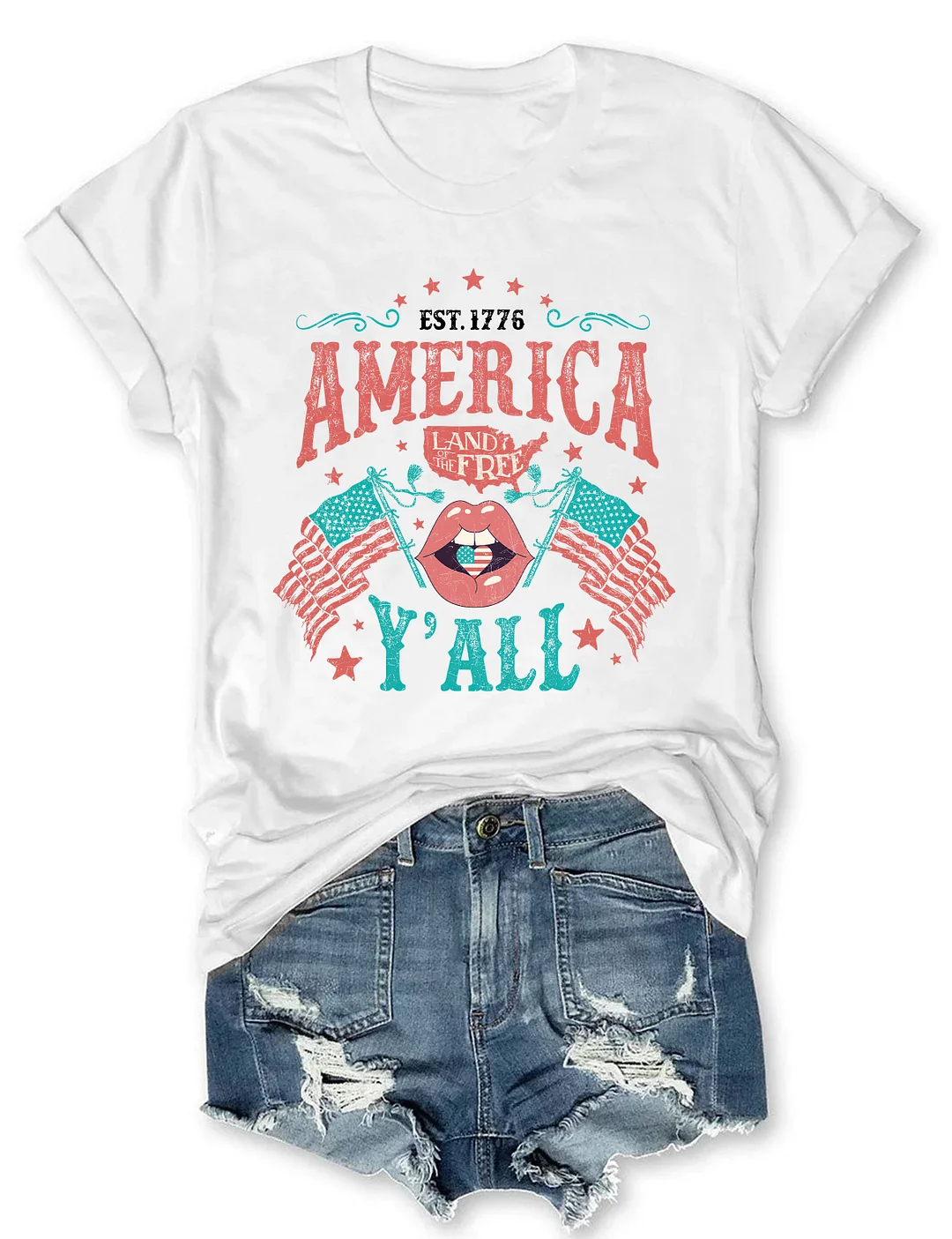 Land of the Free 4th of July T-shirt