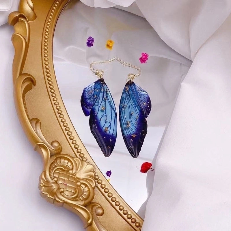 1 Pair Minimalist Wings Copper Epoxy Women’s Drop Earrings