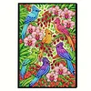 Flower Birds 5D DIY Diamond Art Painting Notebook Kit 50 Pages A5 Rhinestone Art Painting Notebook Kit for Adults Beginners Holiday Birthday Gift
