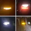 2Pcs Car Reflective Stickers Warning Anti-collision Reflective Strips (Red)