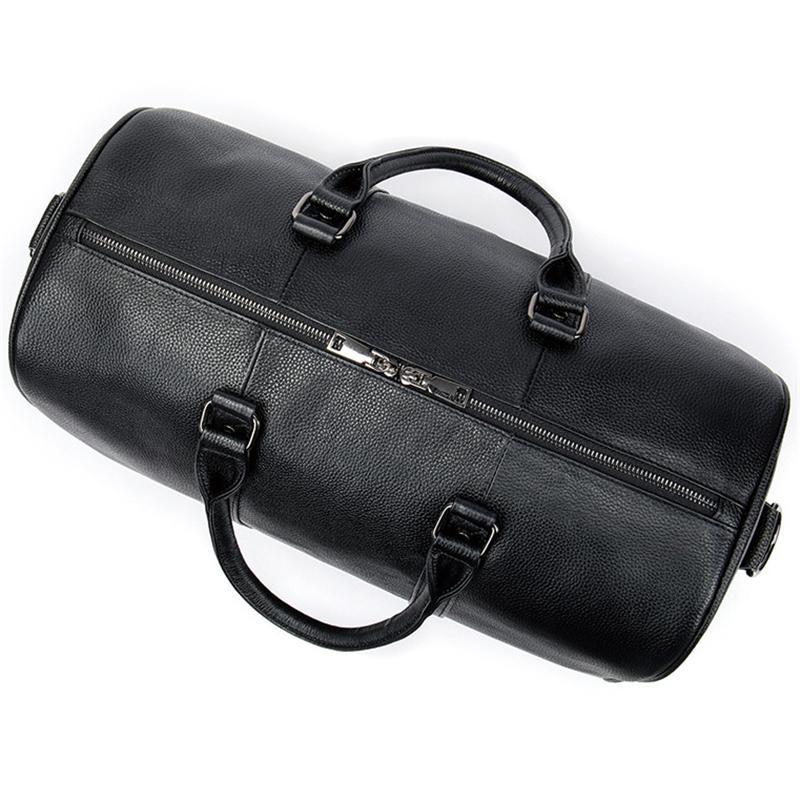 Leather Large Capacity Solid Color Duffel Bags Travelling Bag