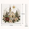 (30x30cm)DIY Pearl Painting Framed Church Handmade Pearl Material Art Kit Living Room Decor