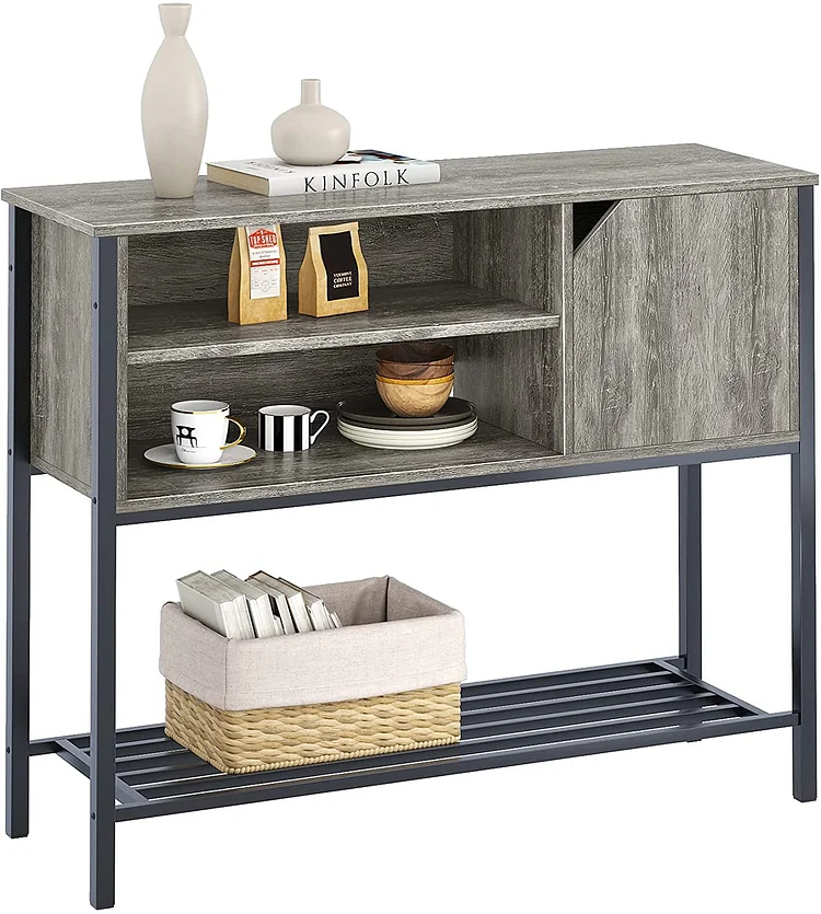 Bestier Kitchen Sideboard with Storage Buffet Cabinet Coffee Bar with Adjustable Shelves