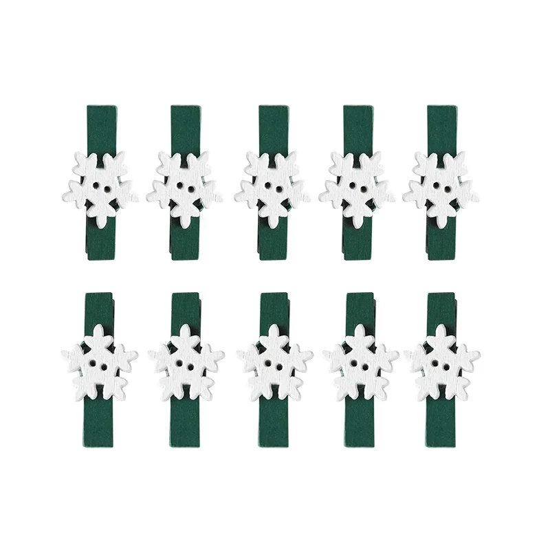 10pcs Christmas Wooden Clips New Year Party Decoration Photo Wall Clip DIY Christmas Ornaments Decorations for Home Kids Gift