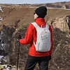18L Lightweight Mountaineering Backpack with Reflective Strips & Chest Storage Bag Foldable Running Storage Knapsack Breathable Splash-Proof Hiking Nylon Pouch Hiking Work Travel Camping Backpacks