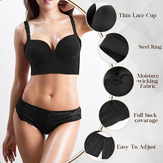 Fashion Deep Cup Bra with shapewear incorporated (Size runs the same as  regular)