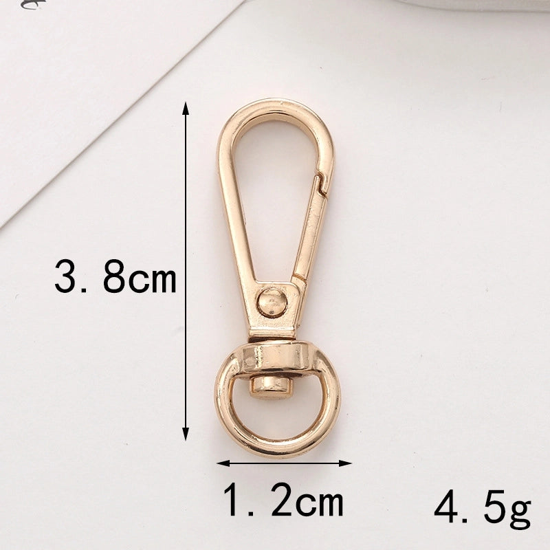 1 Piece 10 * 20mm 12*32mm 25*25mm Metal Solid Color Polished Keychain Lobster Clasp