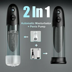 2 In 1 Automatic Vacuum Suction Penis Pump Electric Water Bath Cup