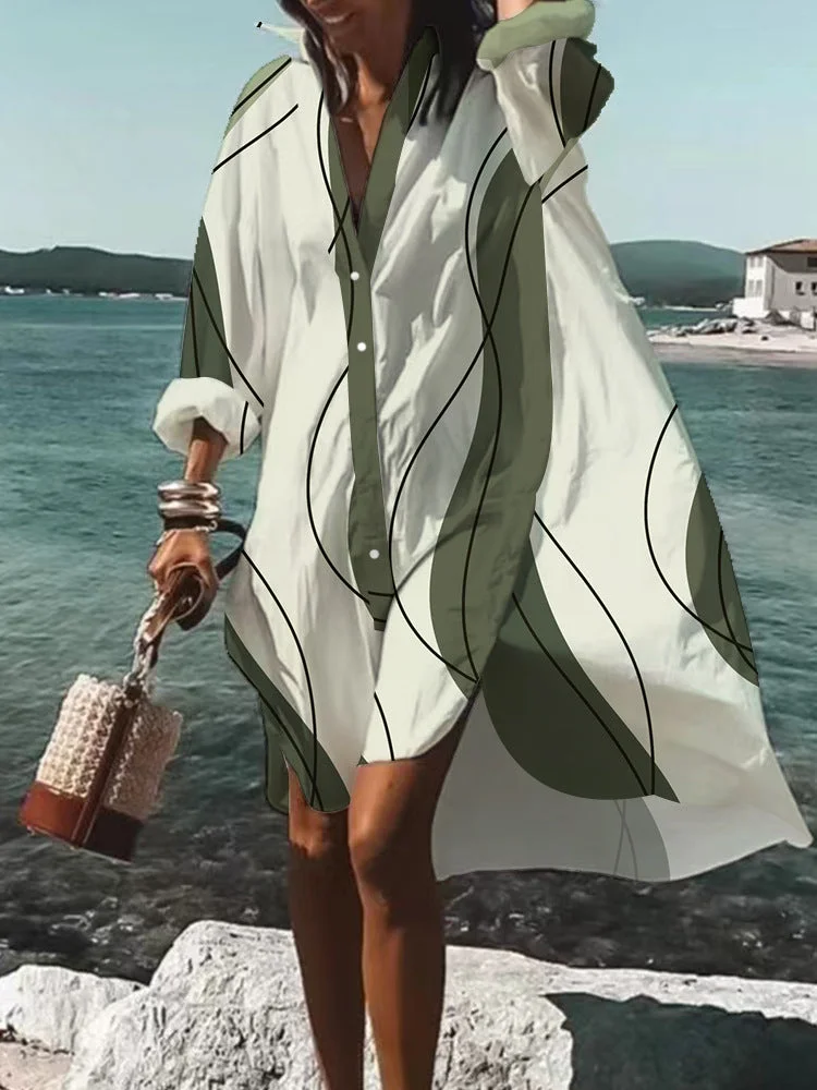 Uveng Popular Wear Loose Digital Printing Long Blouses