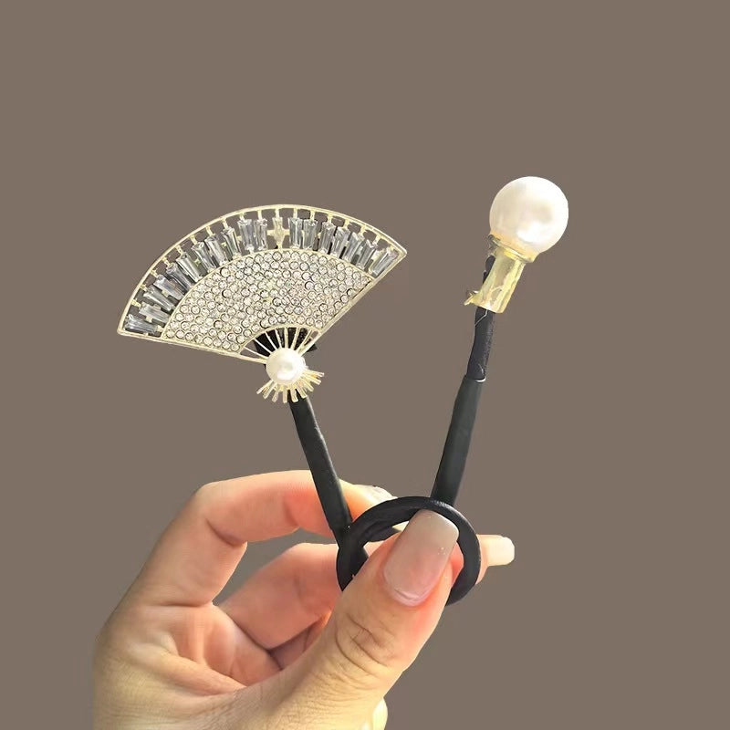 Women’s Minimalist Peacock Feather Flower Alloy Plating Inlay Rhinestones Hair Band