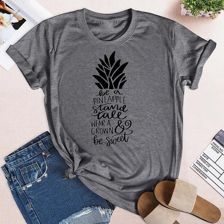 Pineapple Quote SVG Plants T-Shirt Tee -02487-Annaletters