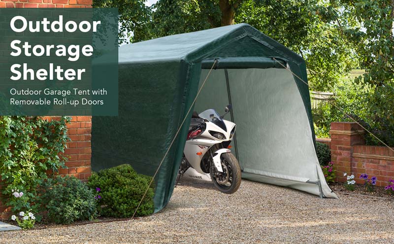 Eletriclife 8 x 14 Feet Patio Car Tent Carport Storage Shelter Shed Canopy