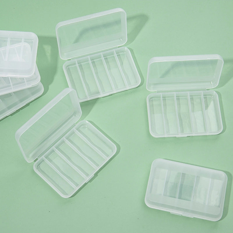 Jewelry Box Storage Box Fish Hook Box Small Box Transparent Plastic Small Square Box Earplugs Box Jewelry Box Storage Box