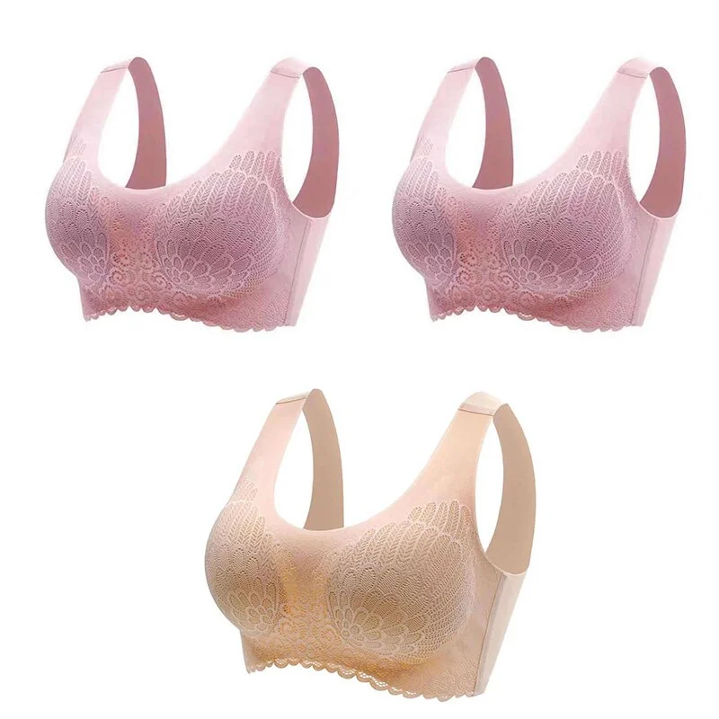 Billionm pcs/lot Women Latex Bra Seamless Bras For Women Underwear Push Up No Trace Bralette With Pad Vest Comfort Top Sport Bra