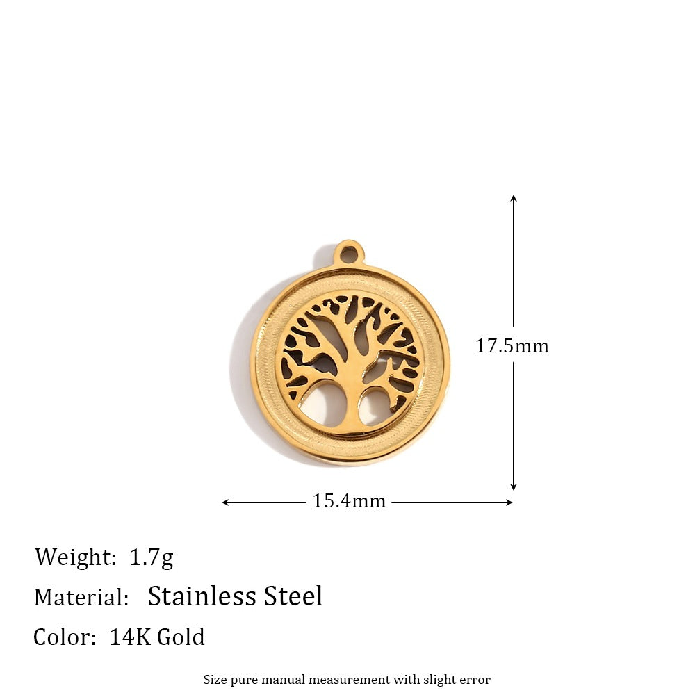 5 Pieces Fashion Irregular Heart Stainless Steel 18K Gold Plated Jewelry Making