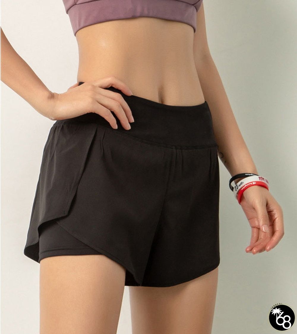 Two Toned Waistband Active Shorts | 168DEAL
