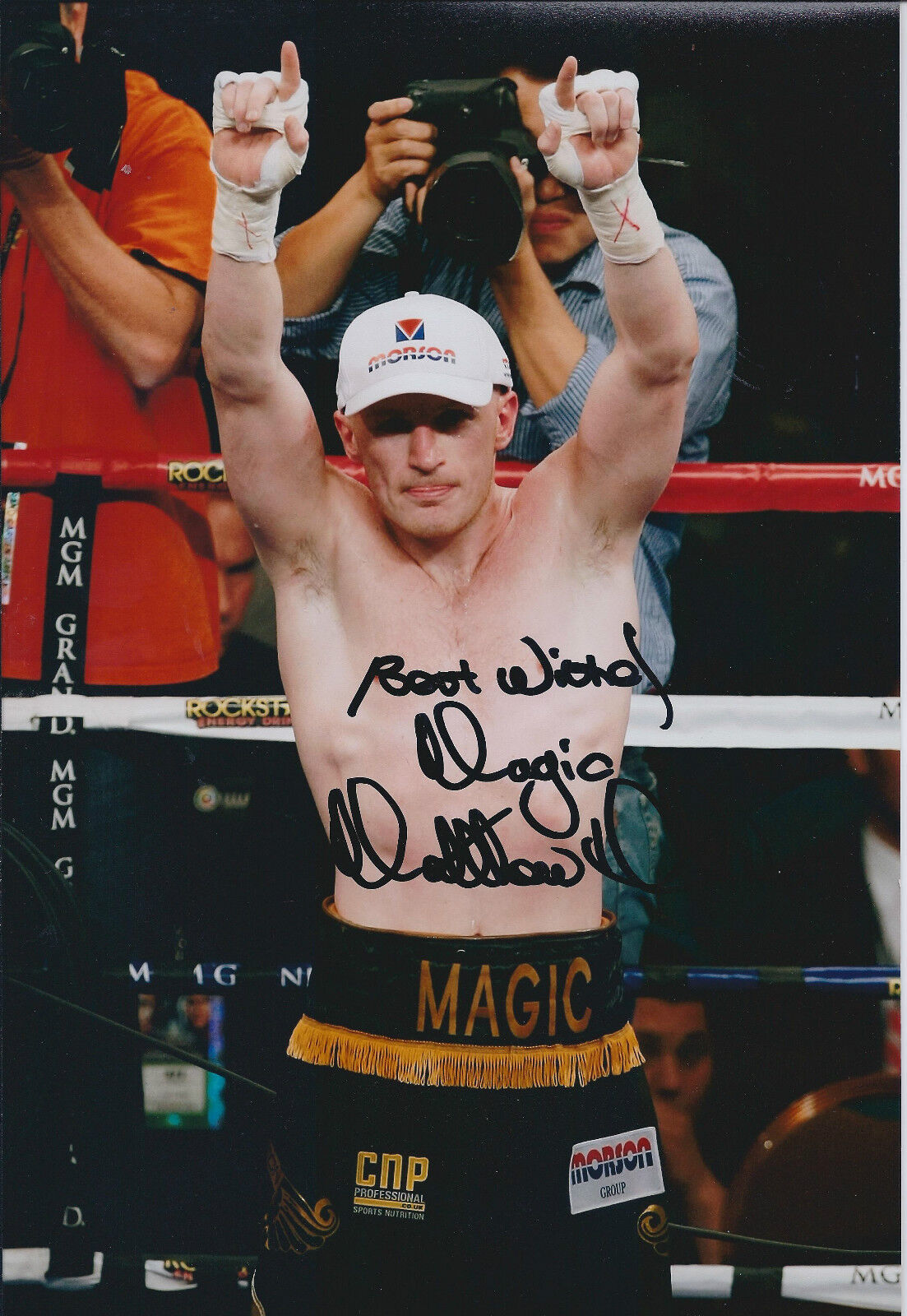 MAGIC Matthew HATTON Signed 12x8 Autograph Photo Poster painting AFTAL COA Manchester Boxer