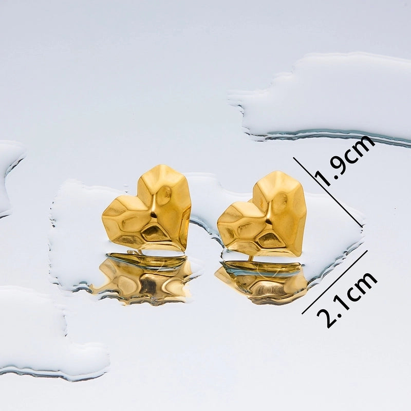 1 Pair Minimalist Geometric Plating Titanium Steel 18K Gold Plated Ear Studs