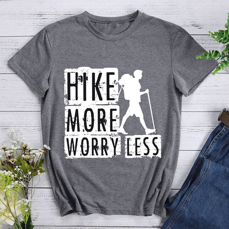 Hike More Worry Less T-shirt Tee -04592-Annaletters