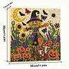 DIY Pre-Framed Halloween Pumpkin Scarecrow Button Art Canvas Kit