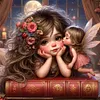 Girl-11CT Stamped Cross Stitch 40*40cm/15.75*15.75in