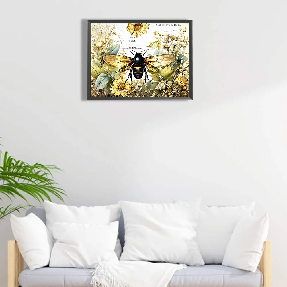 Diamond Painting - Full Round Drill - Bee(Canvas|40*30cm)