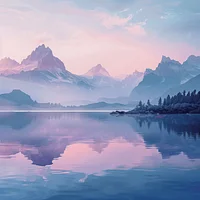 Crystal Lake Reflection - Diamond Painting