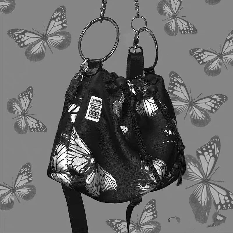 Butterfly Black Shoulder Bag SP17552