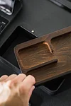 EDC Tray Box with Authentic Wood Magnetic Swivel Lid, Desk, EDC Gear Organizer, Home Office, Desk Accessories
