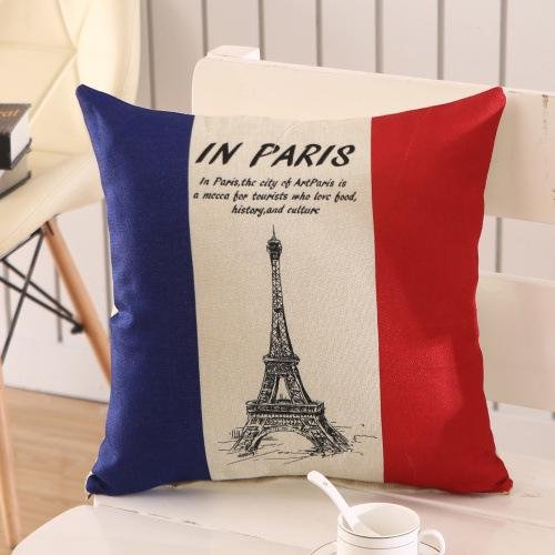 Eiffel Tower Square Pillow Case