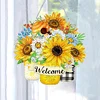 Diamond Painting Double Sided Acrylic Sunflower Bouquet Hanging Diamond Art Kits