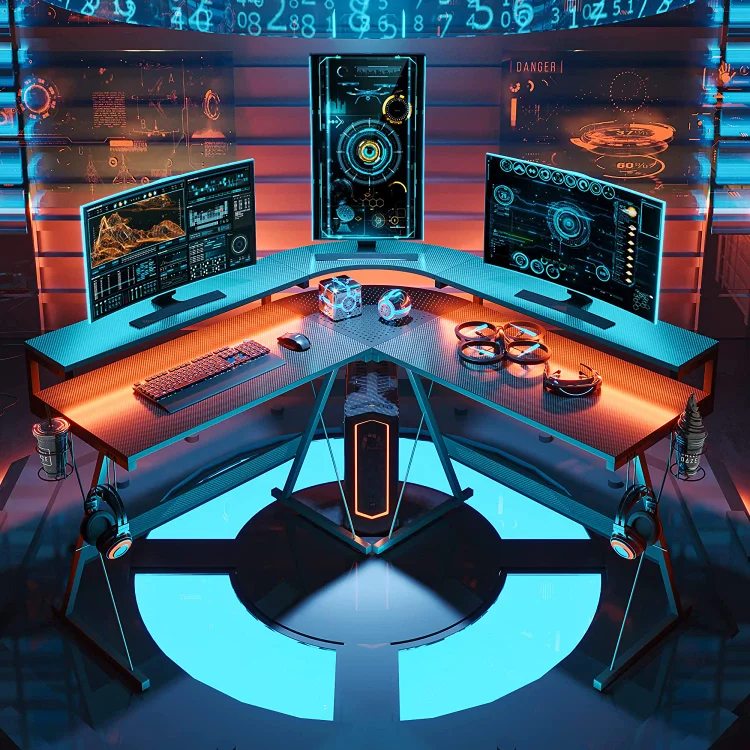 Bestier Computer Desk 51 inch L Shaped Gaming Desk