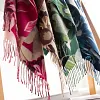 Colorful Flower Painting Soft Tassels Shawl Scarf