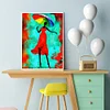 Red Dress Woman 30*40cm(canvas) full round drill diamond painting