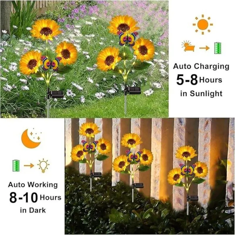 🌻Factory Direct Sales 49% Off - 🌞Solar LED Sunflower Garden Lights-29.6inch/74cm