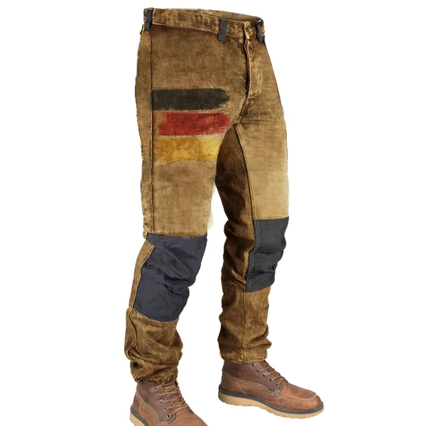 Men's German Flag Vintage Workwear Tactical Casual Pants
