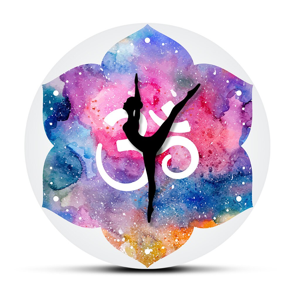 

Yoga Girl Om Spiritual - Frameless Acrylic Wall Clock, 501 Original