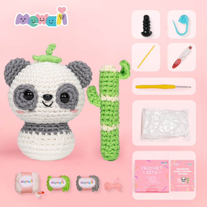 Mewaii Mushroom Panda Crochet KIT