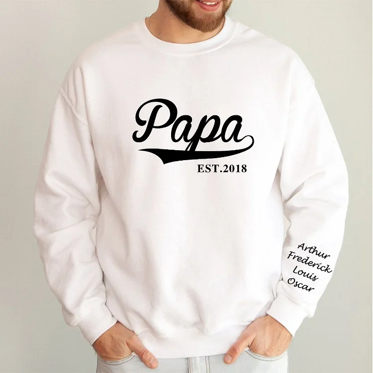 Custom Dad Shirt Est Shirt Any Year Funny Gift For Dad New Daddy  Fathers Day Custom Crewneck Hoodie