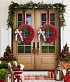 🔥Last Day 49% OFF🎄Red Berry Ruffled Burlap Christmas Wreath🎄-mysite-Adracos